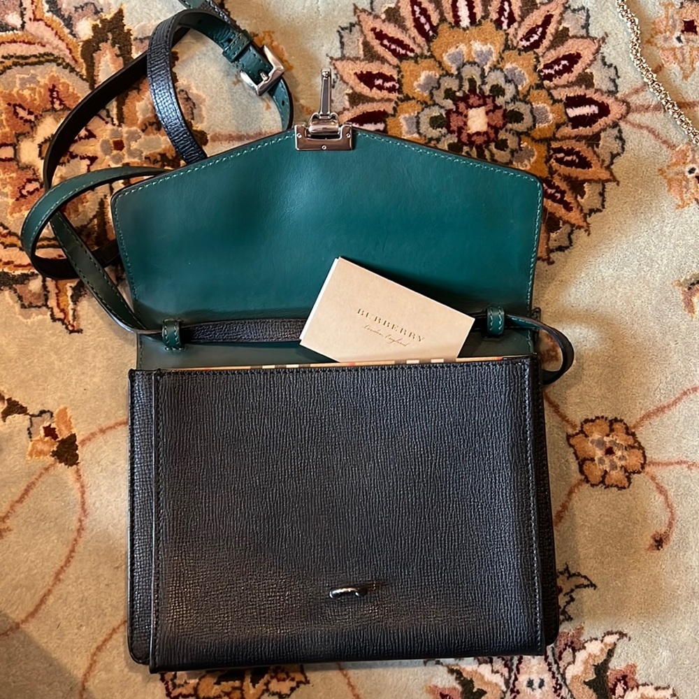 Green and Black Burberry Handbag